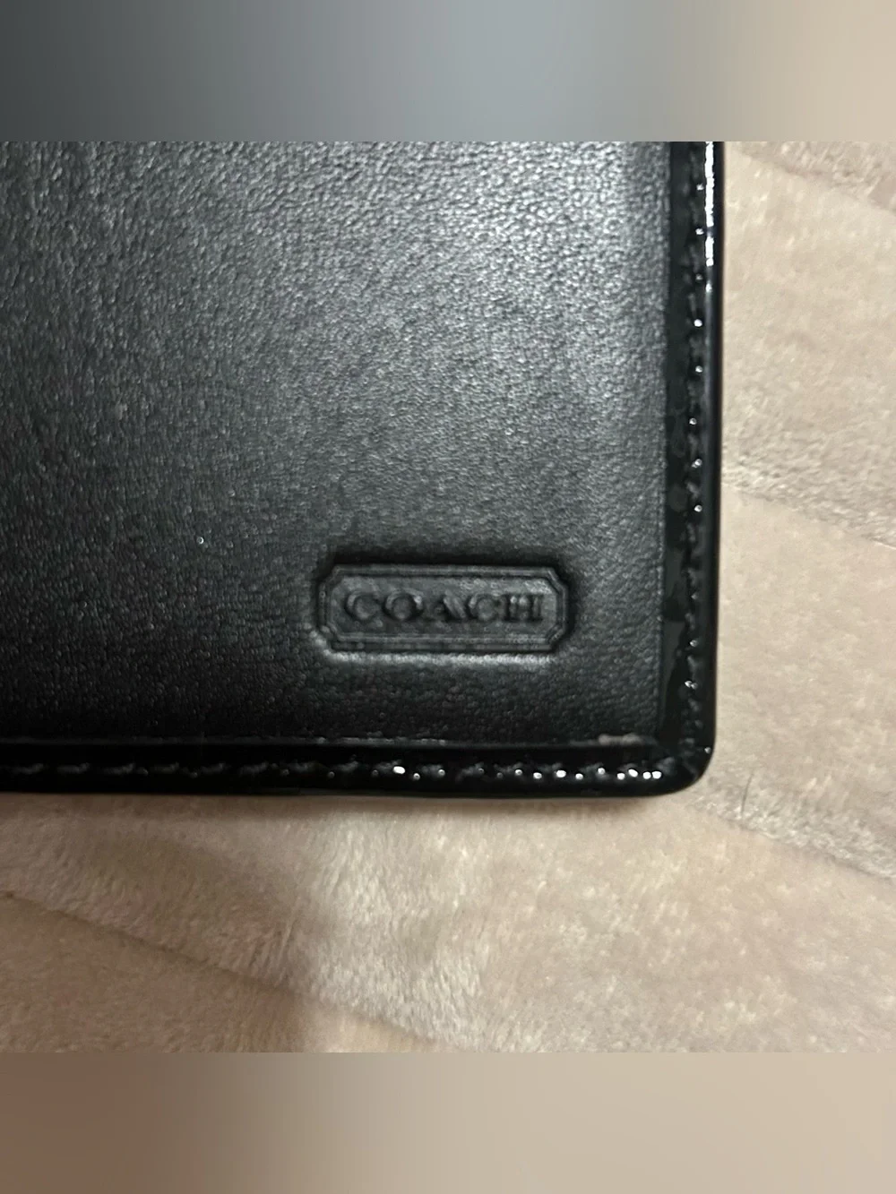 Coach Black Signature Jacquard Wallet Case with Snap Tab